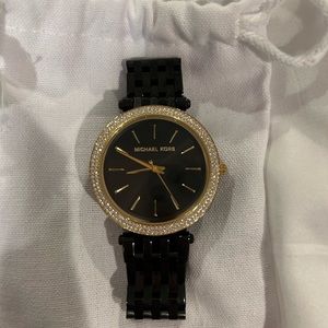 Michael Kors black stainless watch.